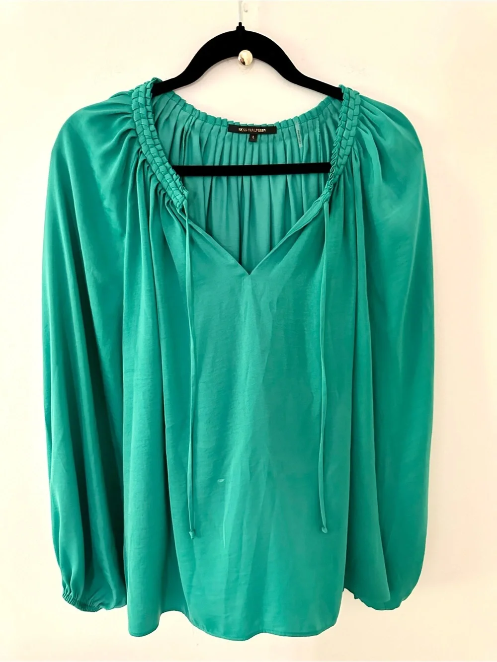 Kobi Halperin kelly Green Braided-Neck Blouse